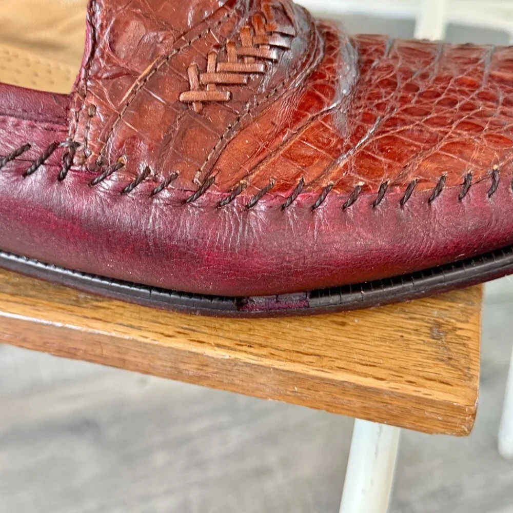 Florsheim Imperial Genuine Caiman Alligator Leather Loafer (size 10)